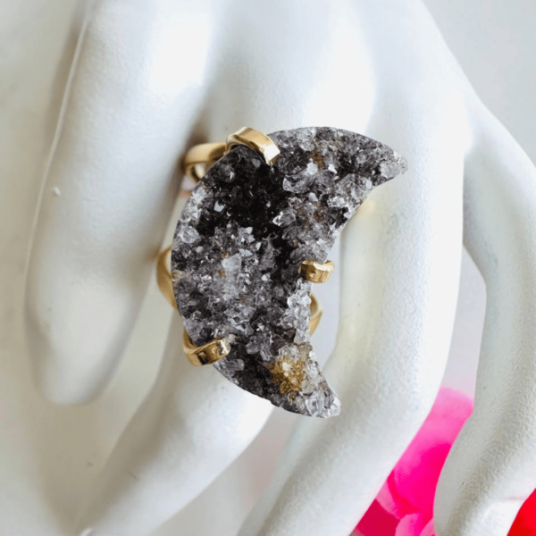 Luna druzy de cuarzo 8